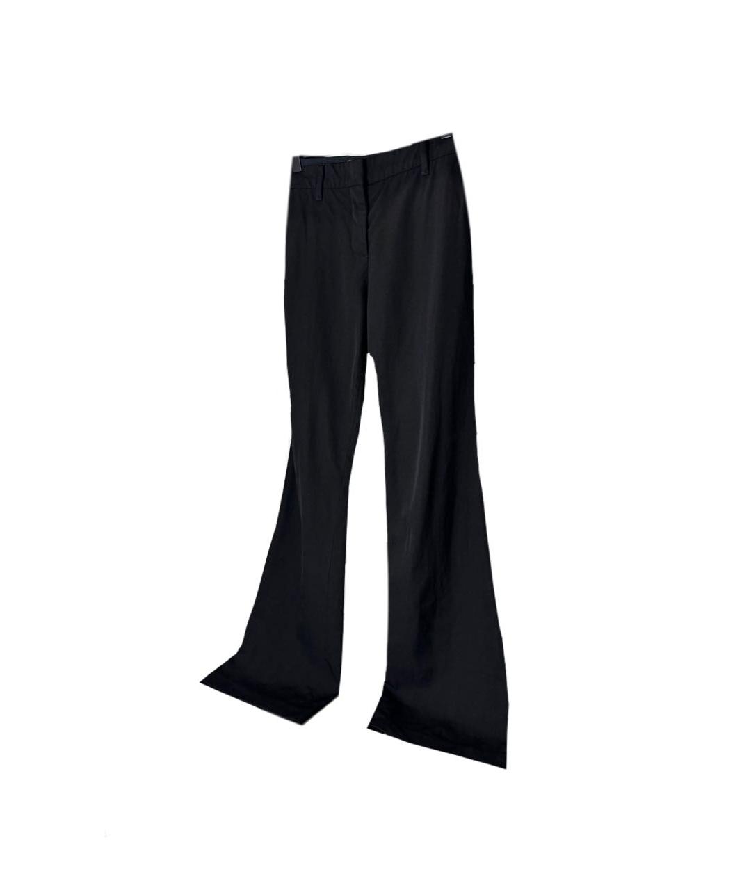 PRADA Черные шерстяные брюки широкие, фото 7