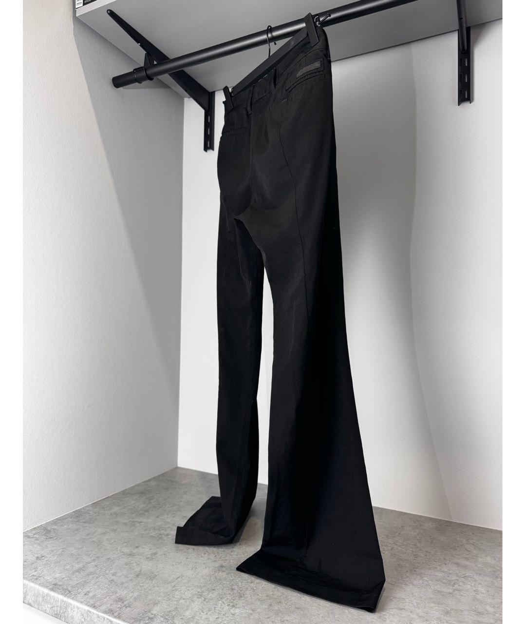 PRADA Черные шерстяные брюки широкие, фото 2
