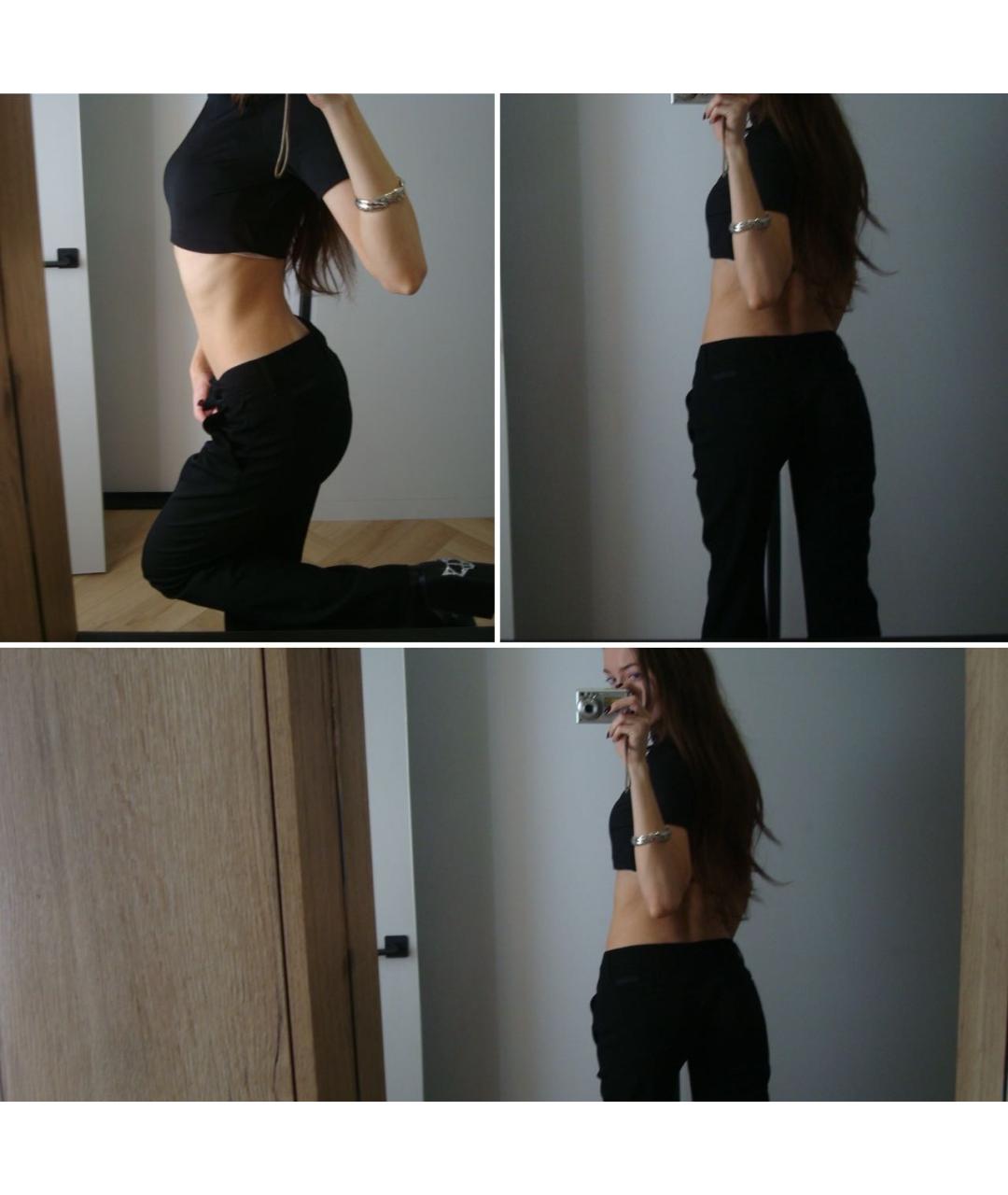 PRADA Черные шерстяные брюки широкие, фото 6