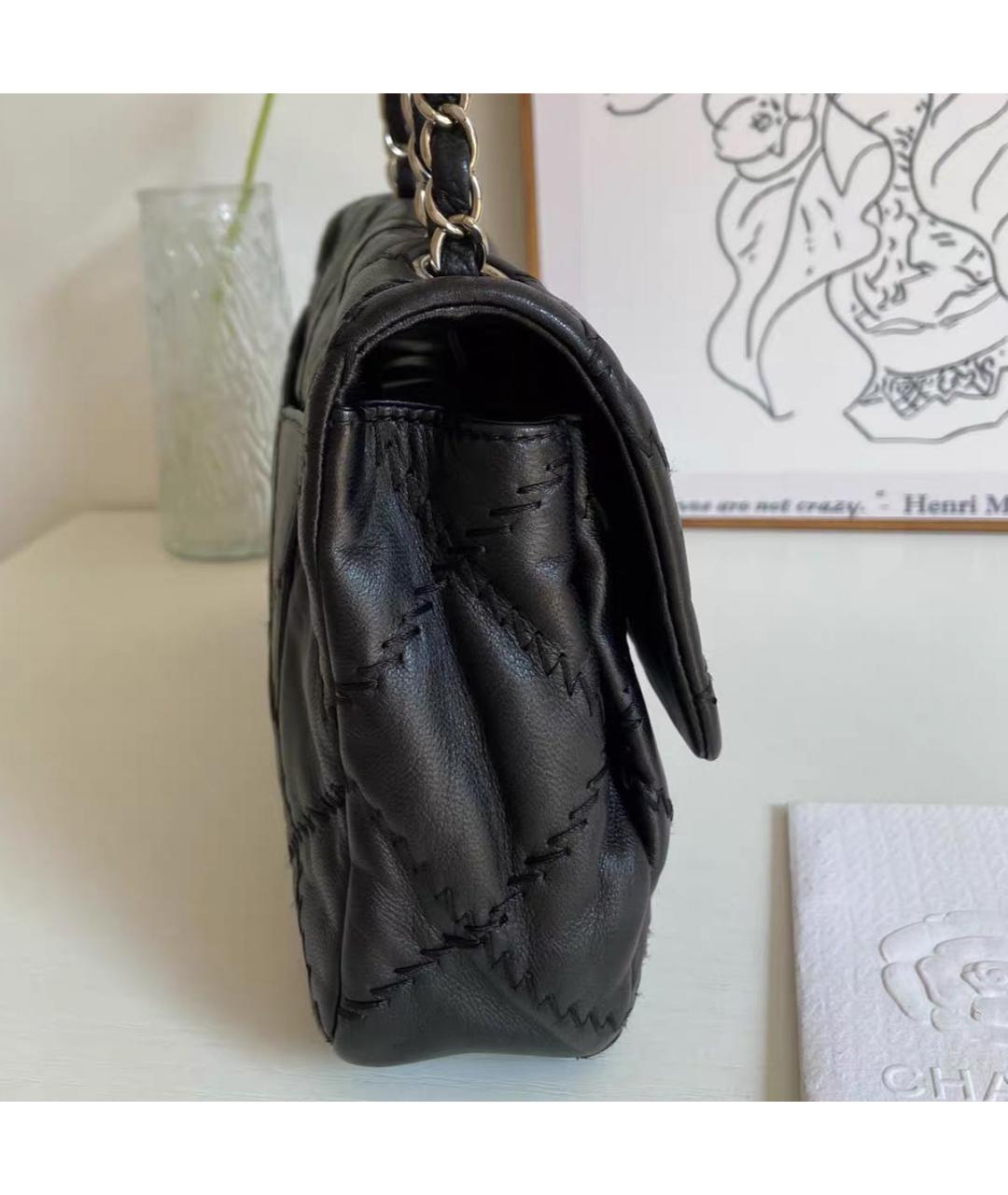 CHANEL Черная кожаная сумка через плечо, фото 4