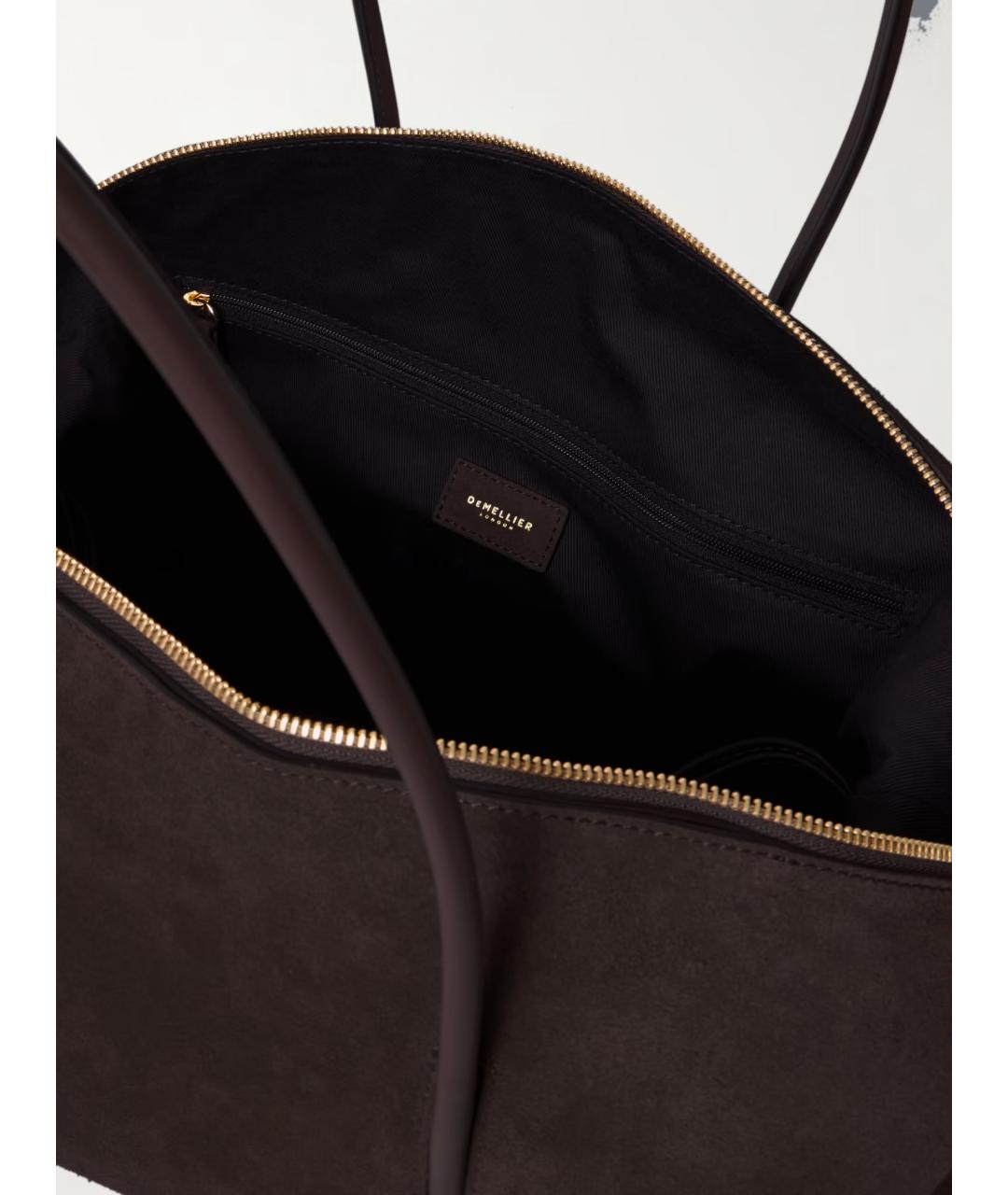DEMELLIER Коричневая замшевая сумка с короткими ручками, фото 5