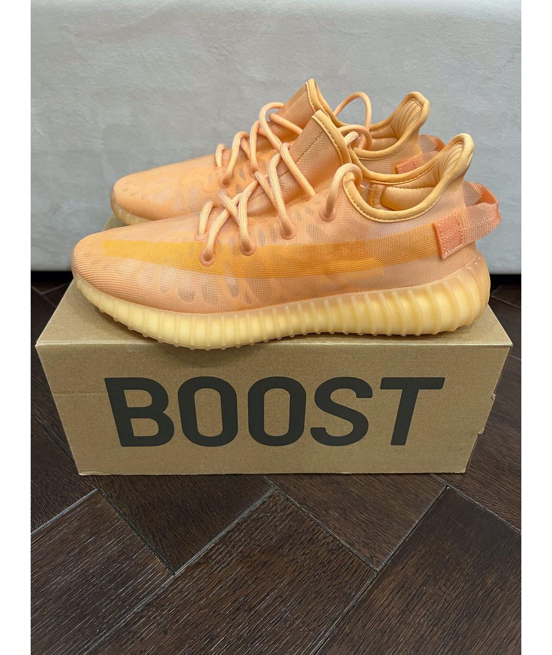 ADIDAS YEEZY Оранжевое синтетические низкие кроссовки / кеды, фото 2