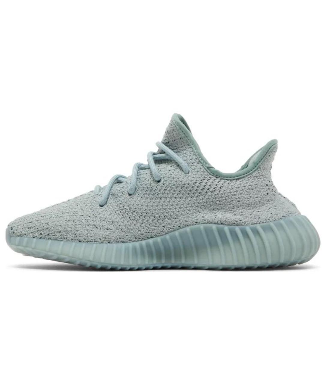 ADIDAS YEEZY Бирюзовые текстильные низкие кроссовки / кеды, фото 3