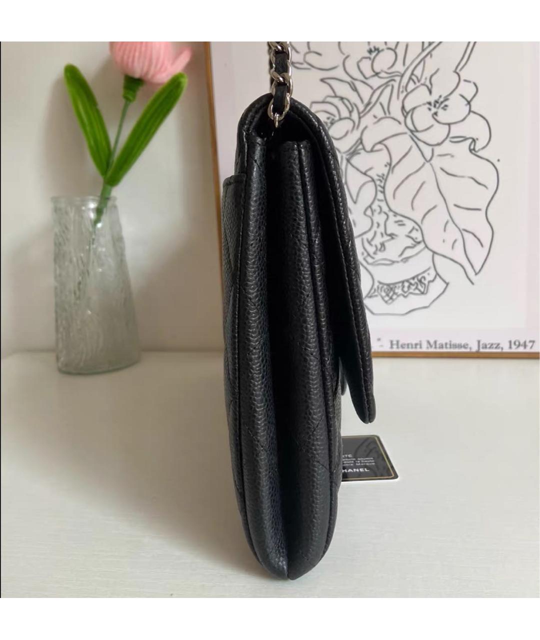 CHANEL Черная кожаная сумка через плечо, фото 3
