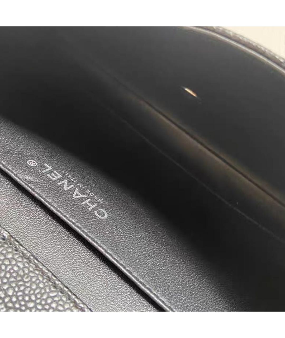 CHANEL Черная кожаная сумка через плечо, фото 7