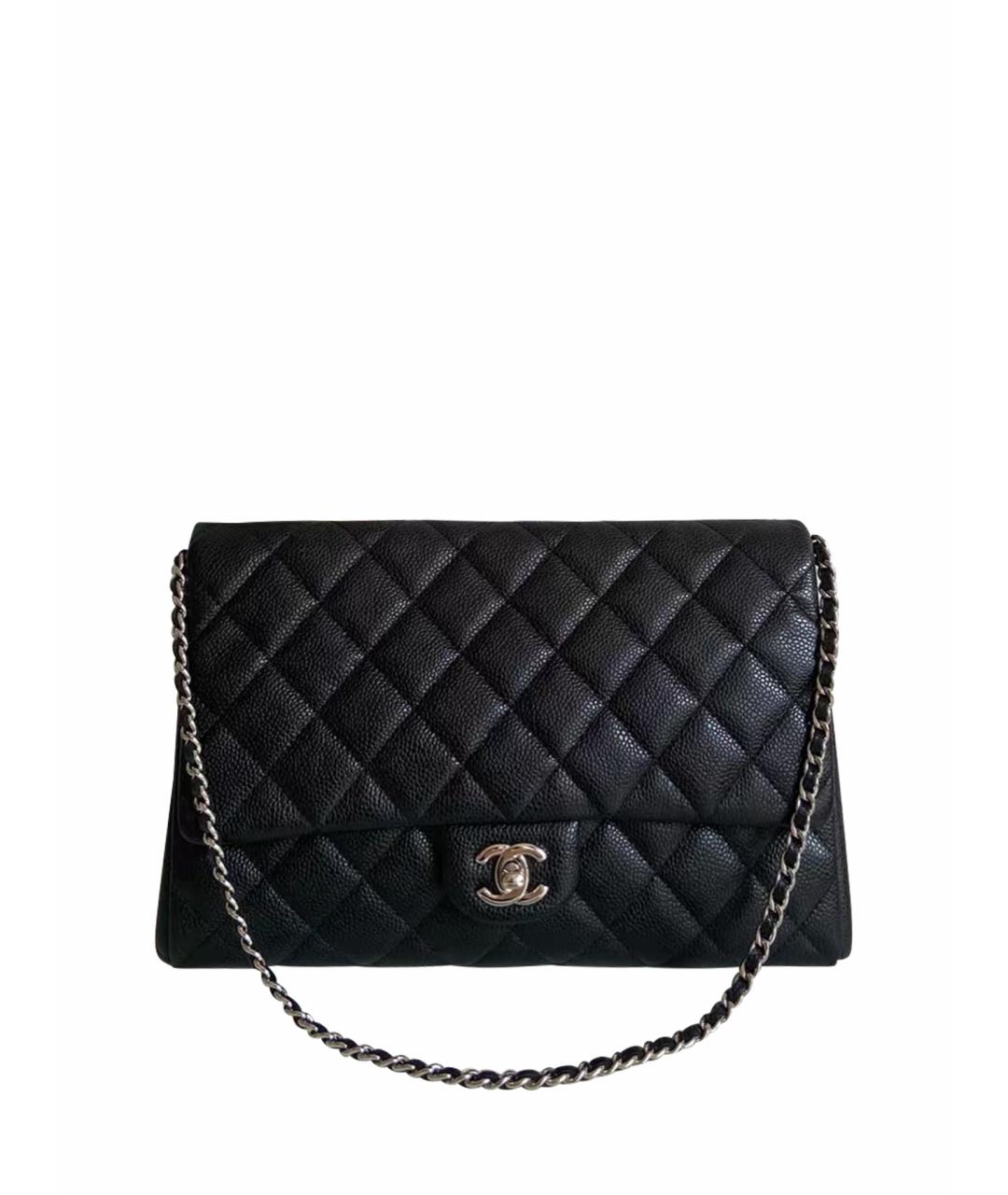 CHANEL Черная кожаная сумка через плечо, фото 1