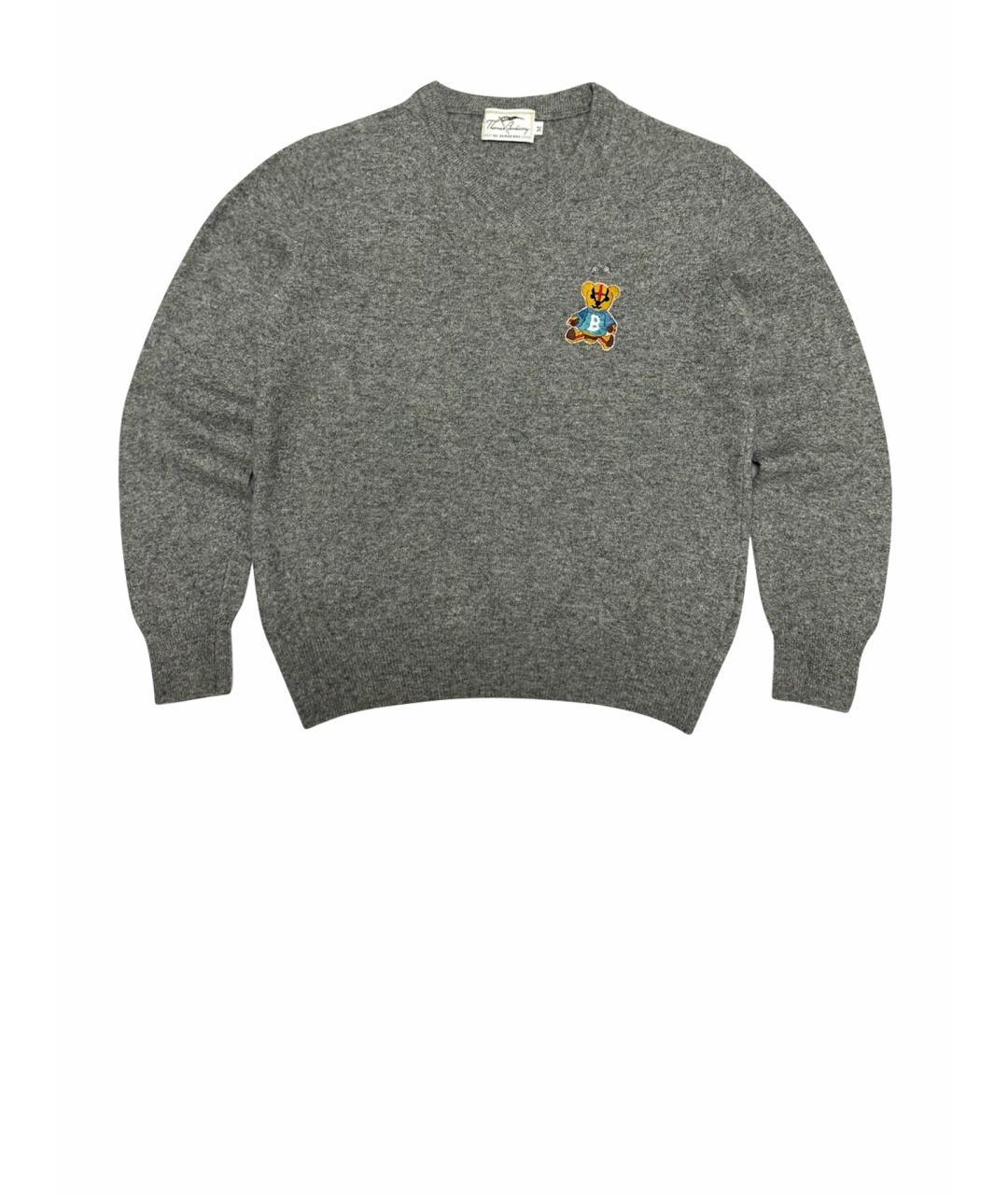 BURBERRY Серый шерстяной джемпер / свитер, фото 1