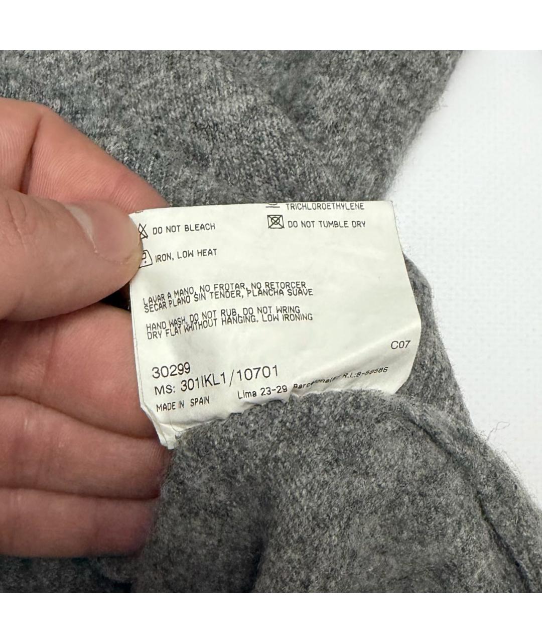 BURBERRY Серый шерстяной джемпер / свитер, фото 7