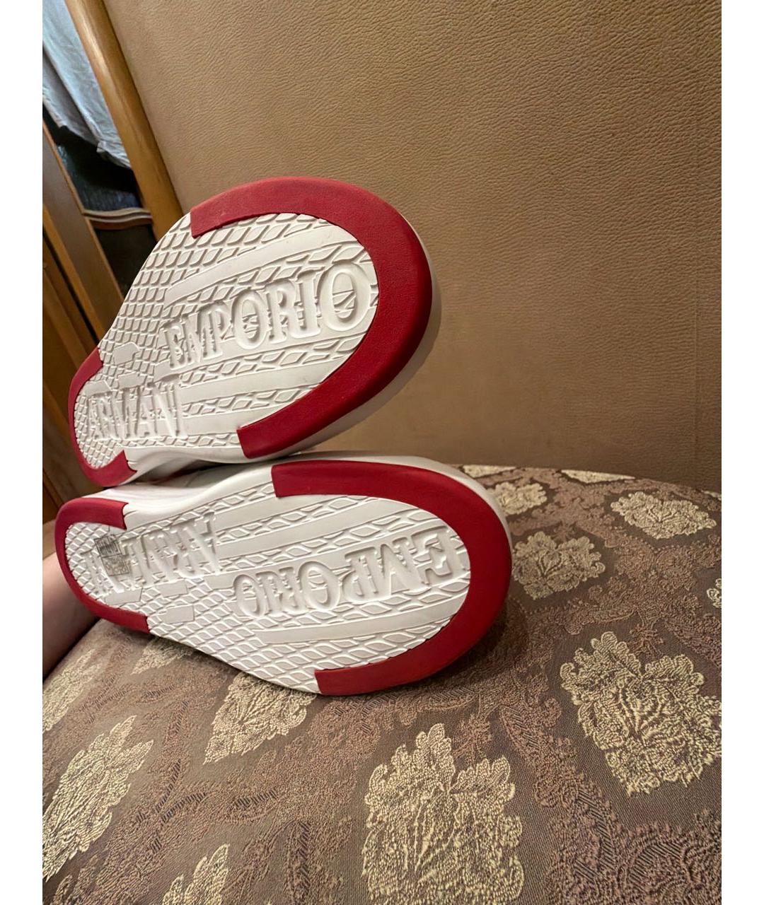 EMPORIO ARMANI Белые кожаные кеды, фото 5