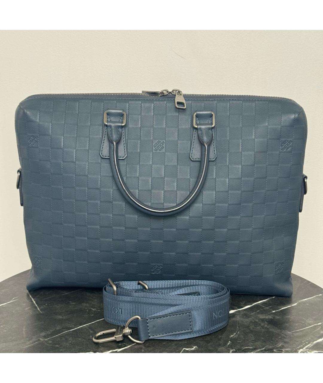 LOUIS VUITTON Кожаный портфель, фото 9