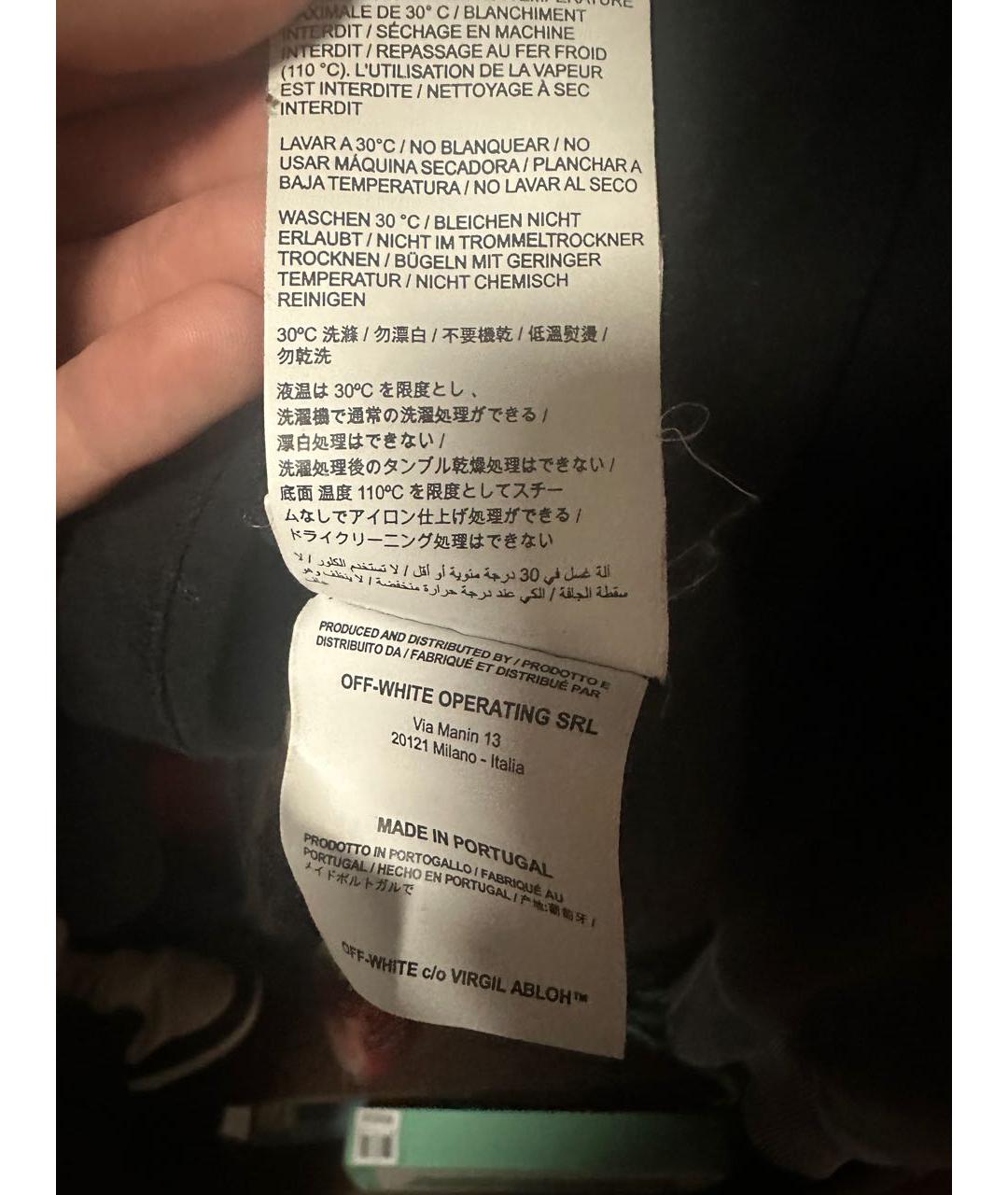 OFF-WHITE Черная хлопковая футболка, фото 6
