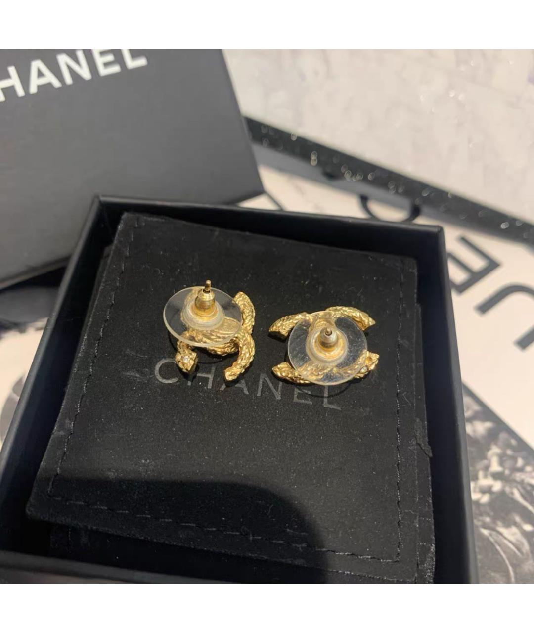 CHANEL Золотые серьги, фото 3