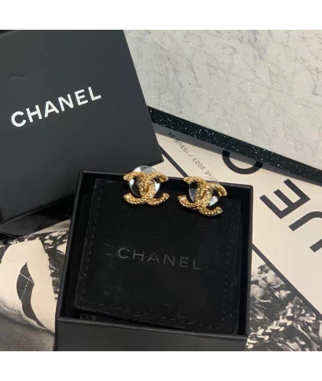 CHANEL Золотые серьги, фото 2