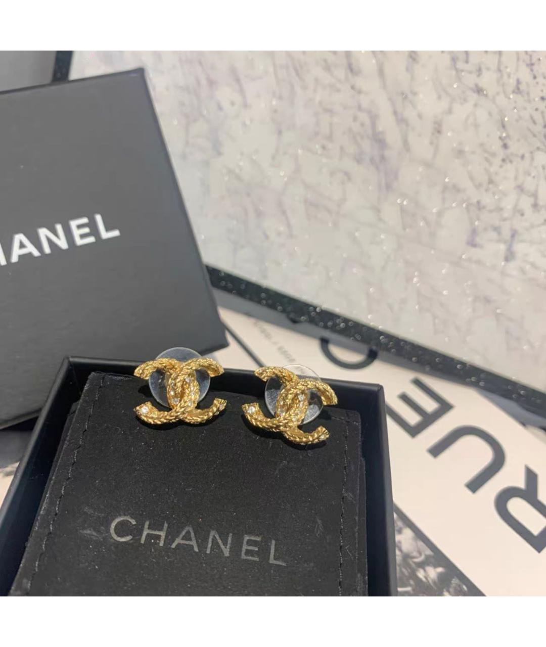 CHANEL Золотые серьги, фото 4