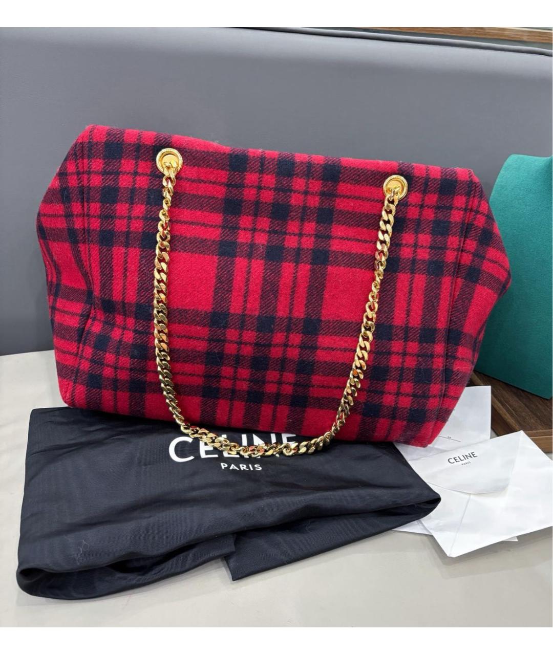 CELINE Красная сумка через плечо, фото 4
