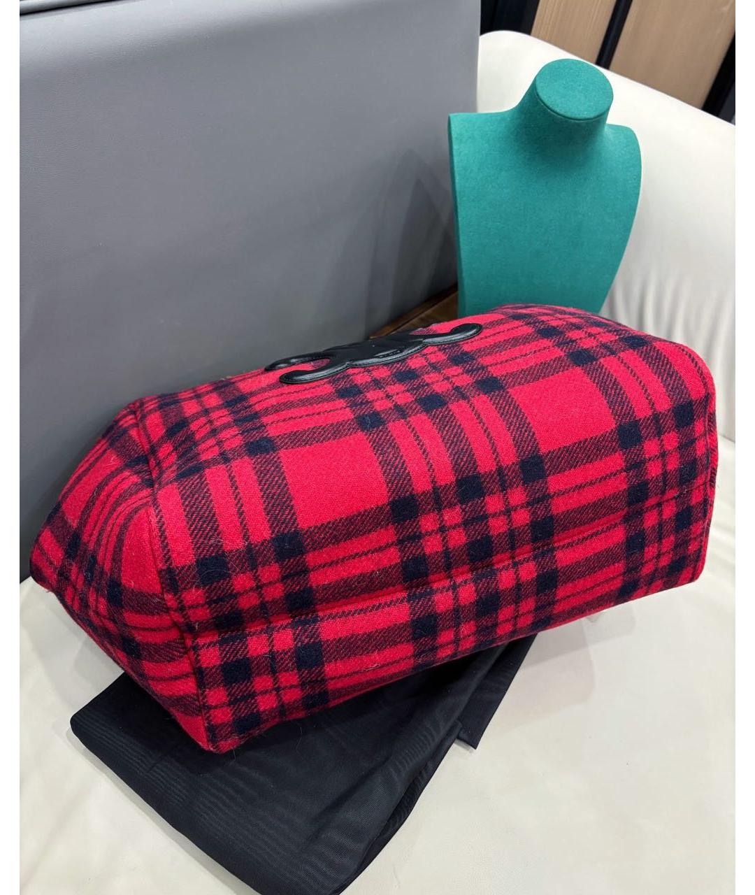 CELINE Красная сумка через плечо, фото 5