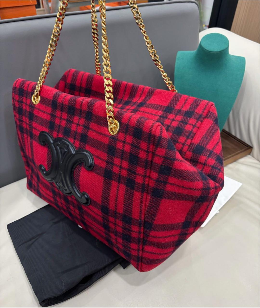 CELINE Красная сумка через плечо, фото 3