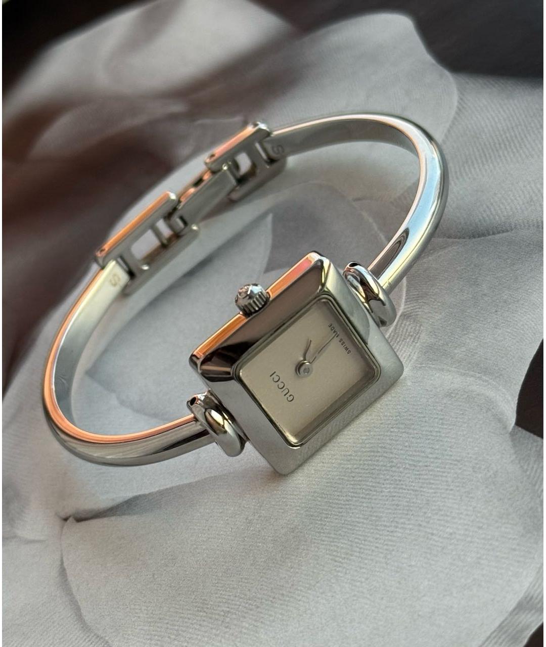 GUCCI Серебряные стальные часы, фото 3