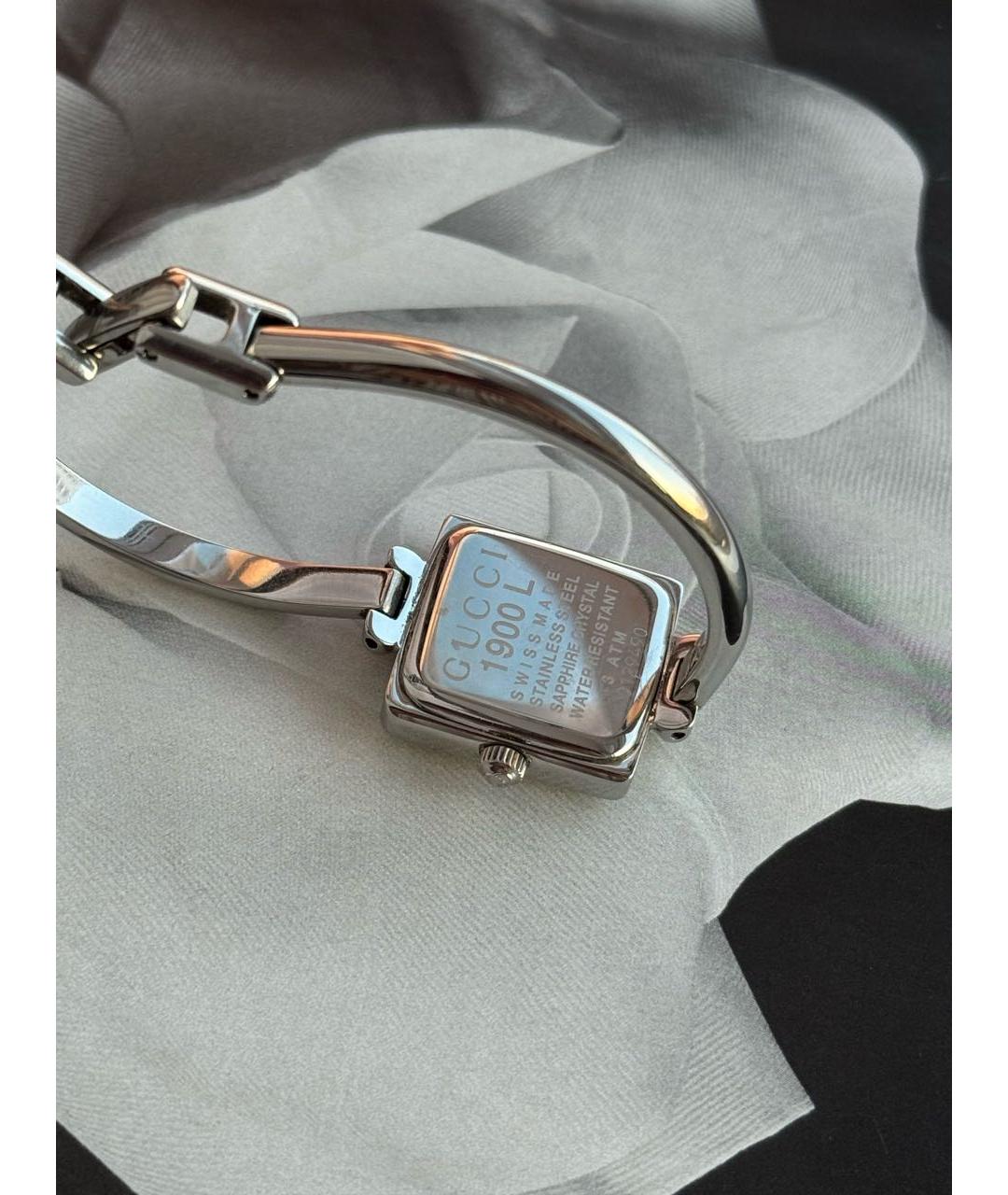 GUCCI Серебряные стальные часы, фото 5