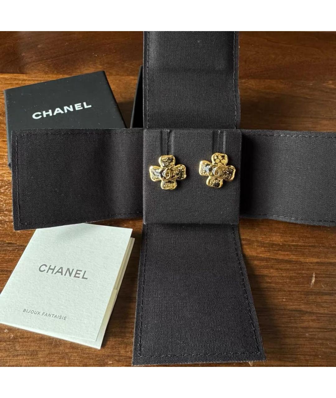 CHANEL Золотые серьги, фото 2