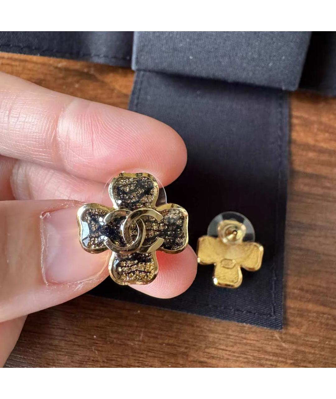 CHANEL Золотые серьги, фото 4