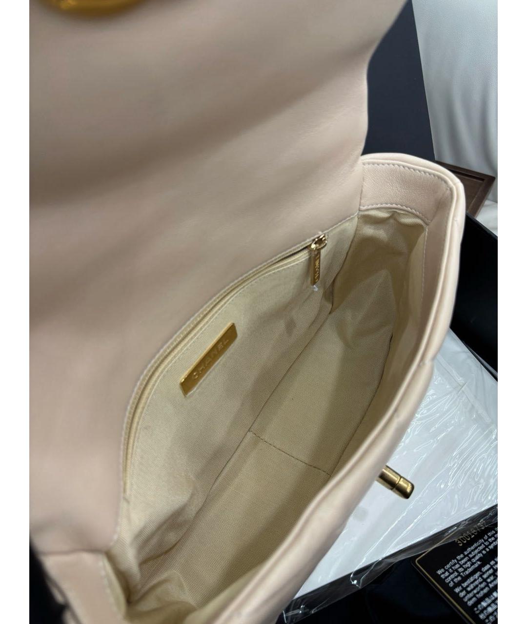 CHANEL Бежевая кожаная сумка через плечо, фото 8