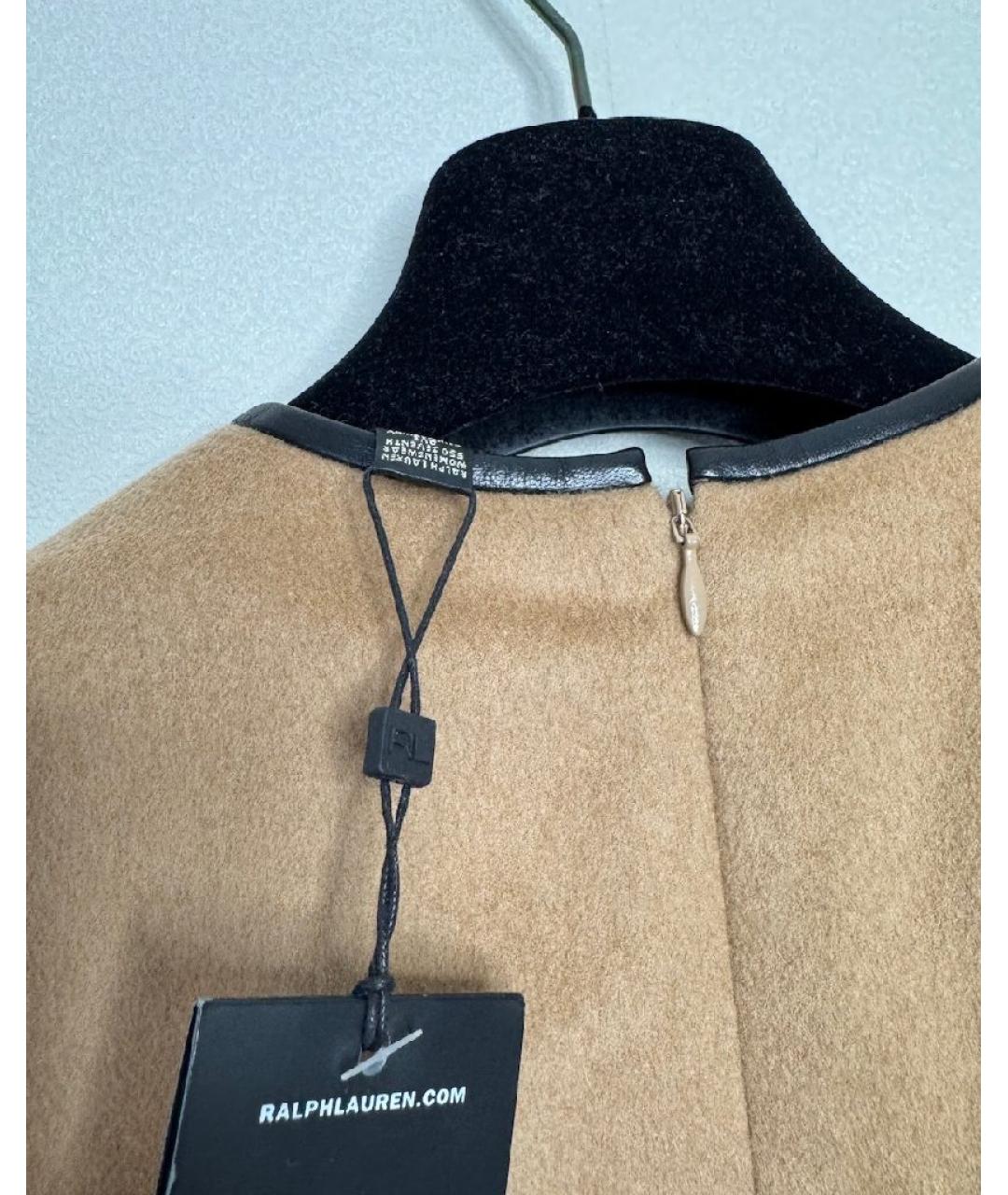 RALPH LAUREN Бежевое шерстяное повседневное платье, фото 4