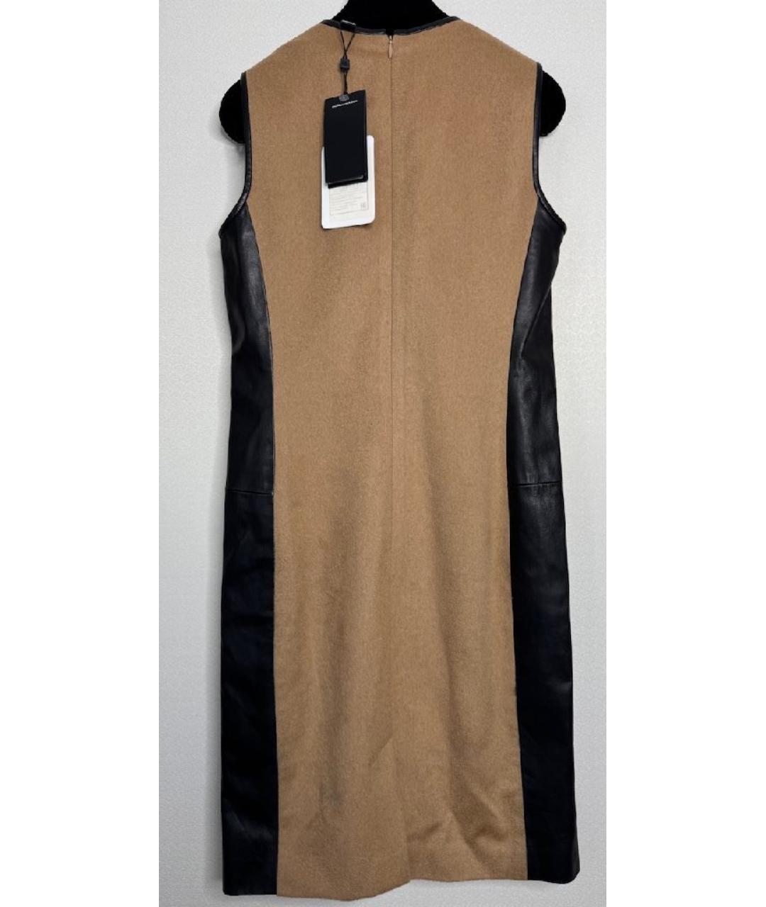 RALPH LAUREN Бежевое шерстяное повседневное платье, фото 9