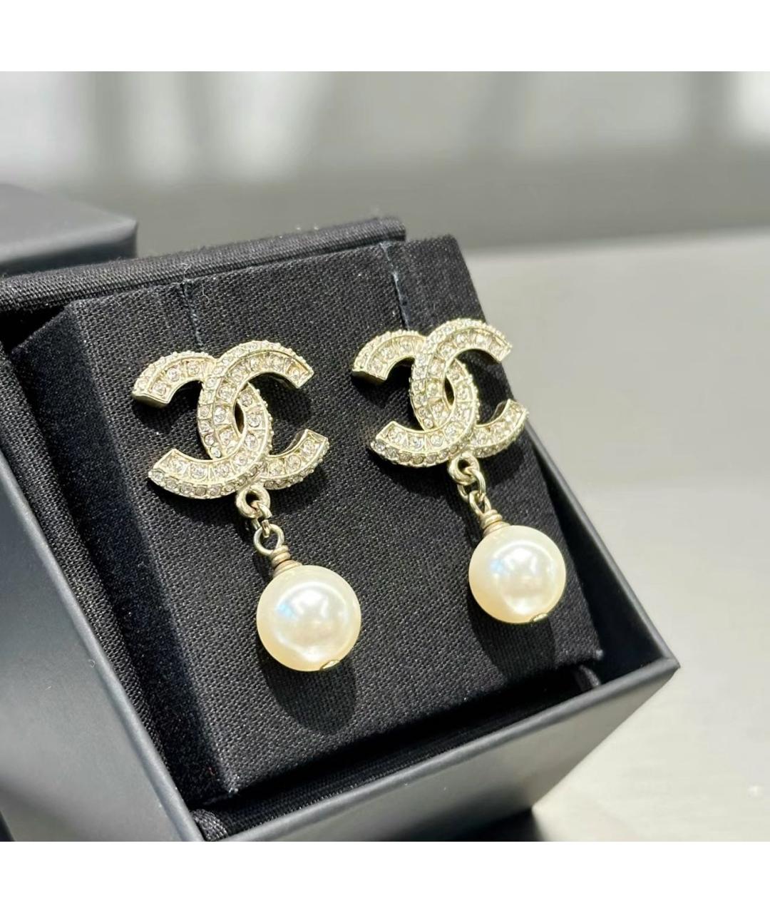 CHANEL Золотые серьги, фото 2