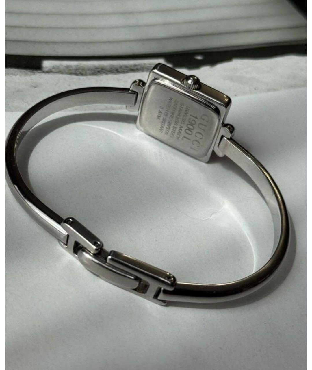 GUCCI Серебряные стальные часы, фото 3