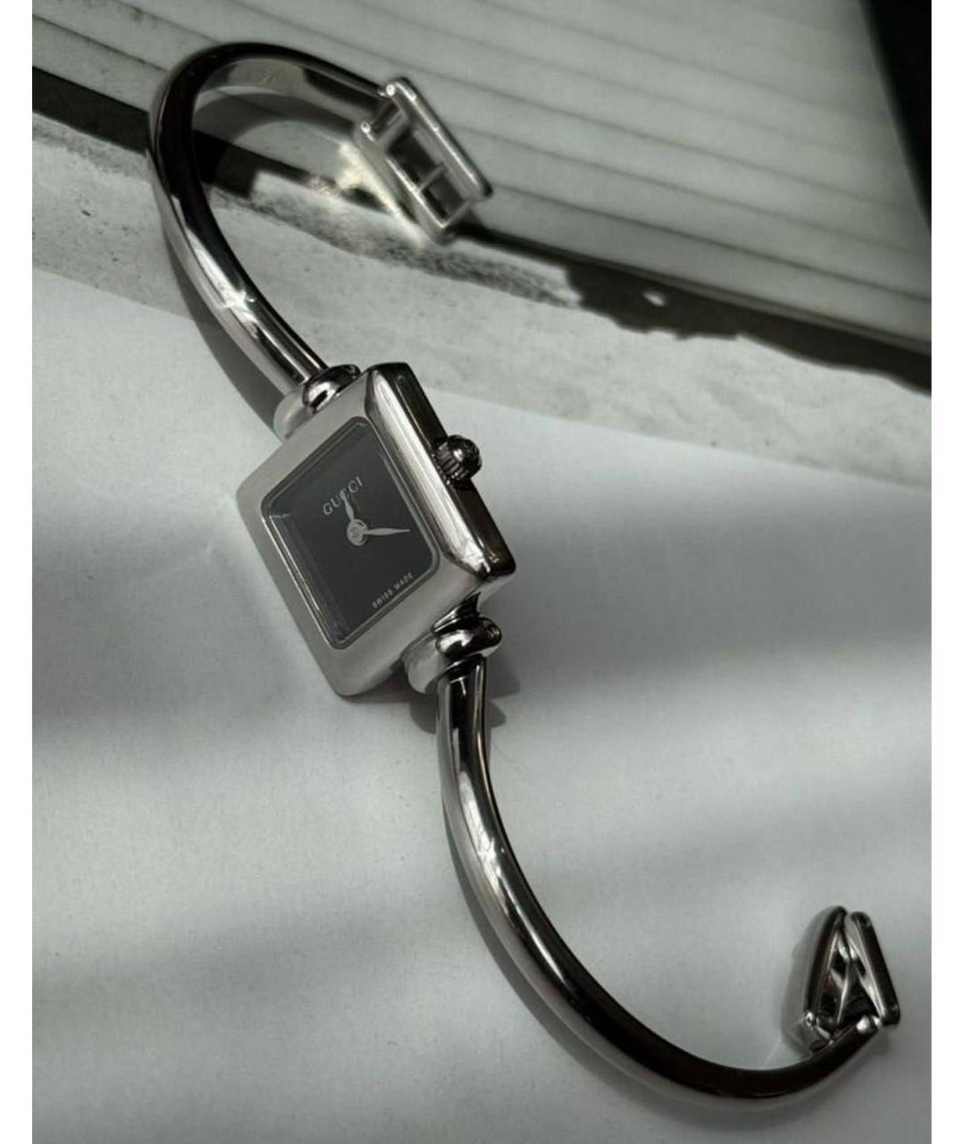 GUCCI Серебряные стальные часы, фото 4