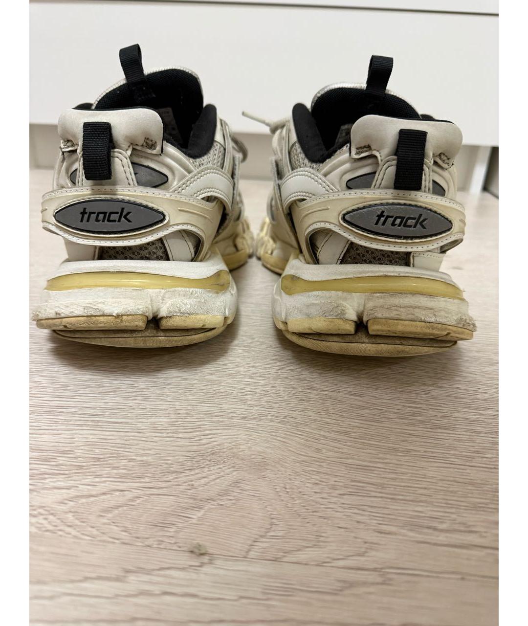 BALENCIAGA Белые кожаные кроссовки, фото 4