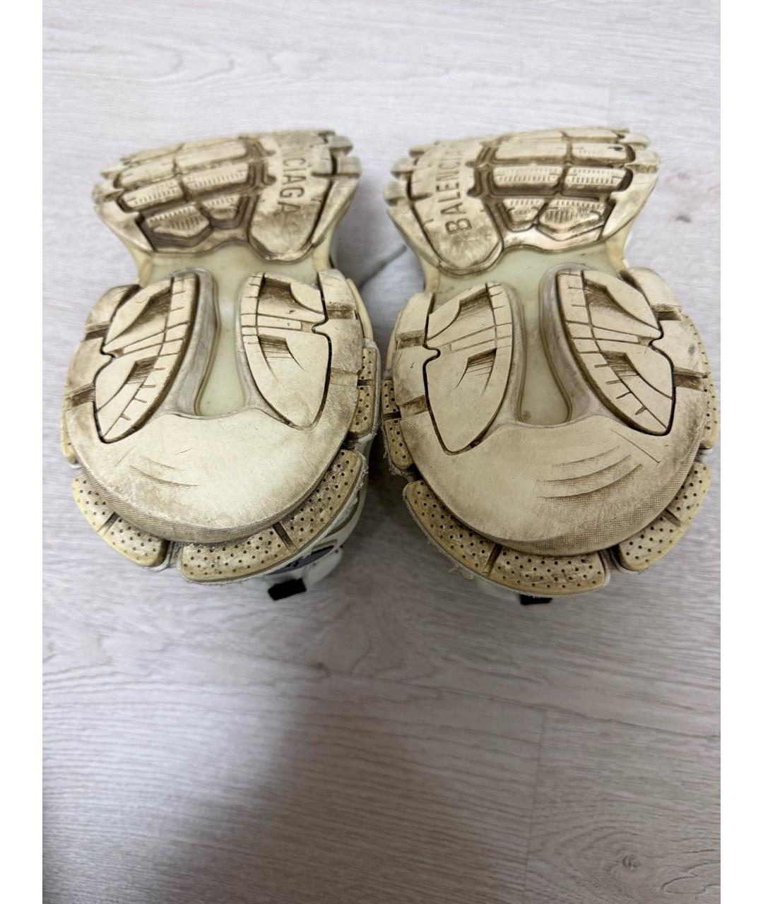 BALENCIAGA Белые кожаные кроссовки, фото 6