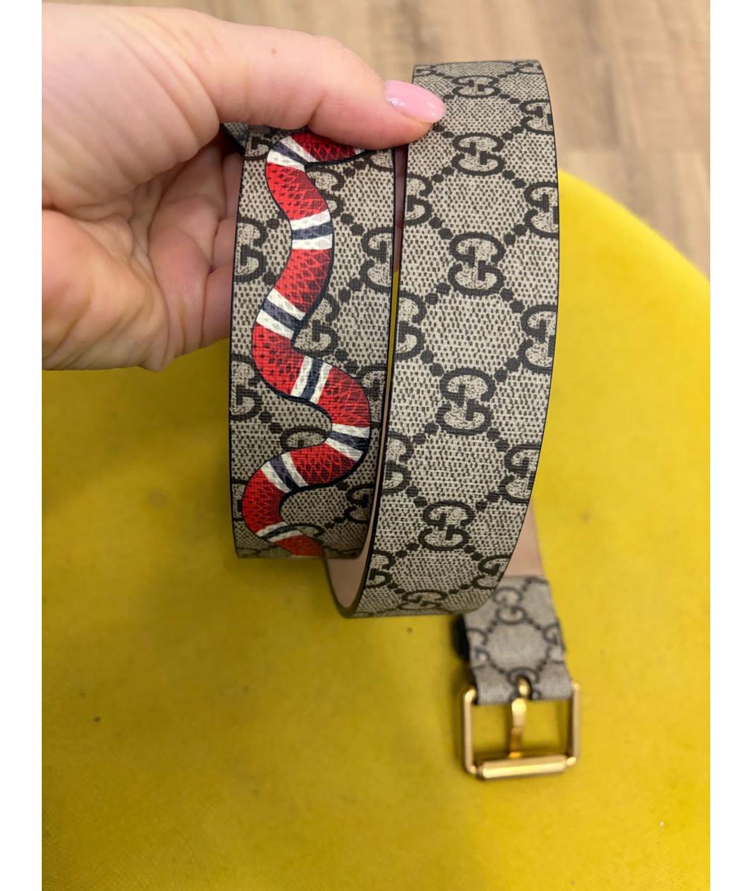 GUCCI Бежевый ремень, фото 6