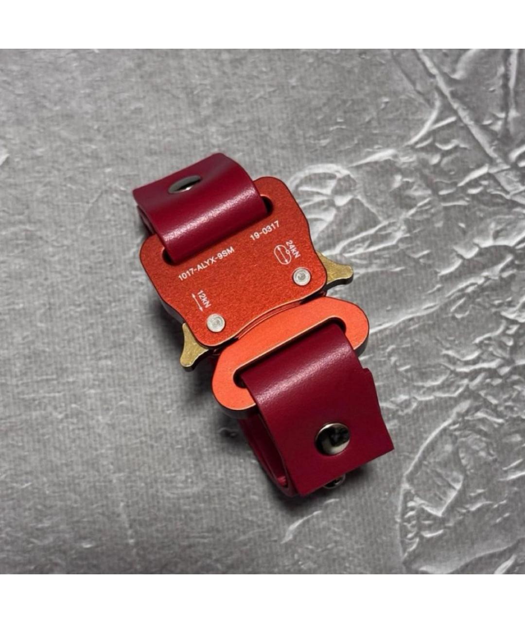 1017 ALYX 9SM Красный кожаный браслет, фото 2