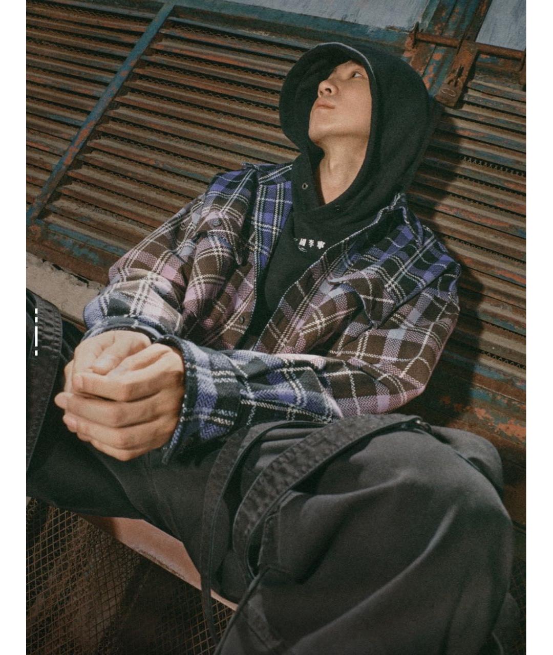 Pleasures Фиолетовая хлопковая куртка, фото 4