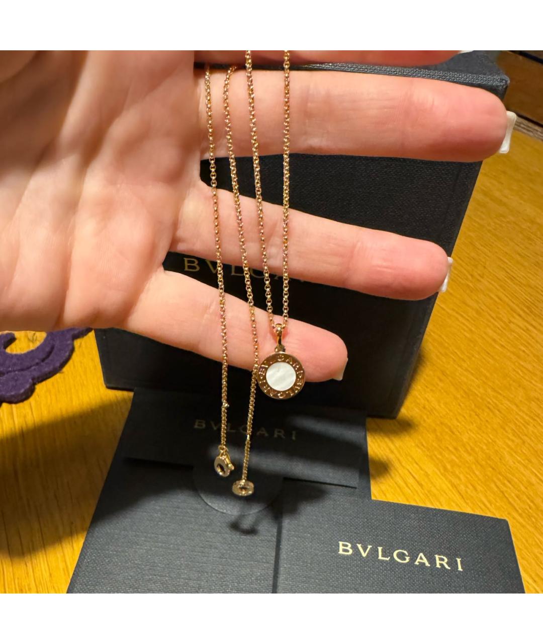 BVLGARI Золотая подвеска из розового золота, фото 4