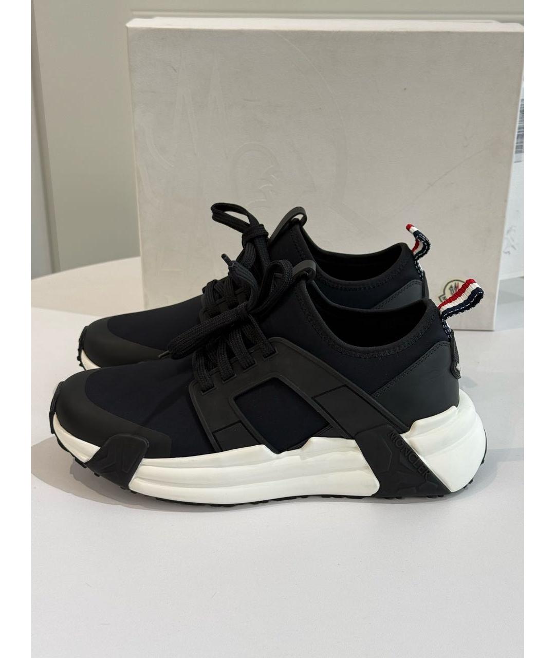 MONCLER Черные низкие кроссовки / кеды, фото 7