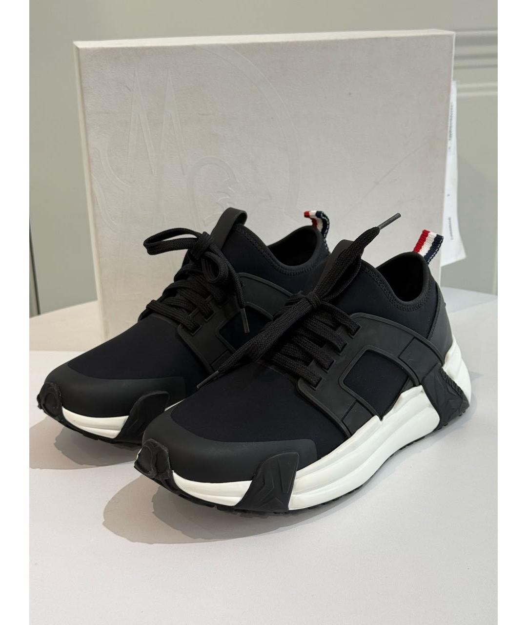 MONCLER Черные низкие кроссовки / кеды, фото 6