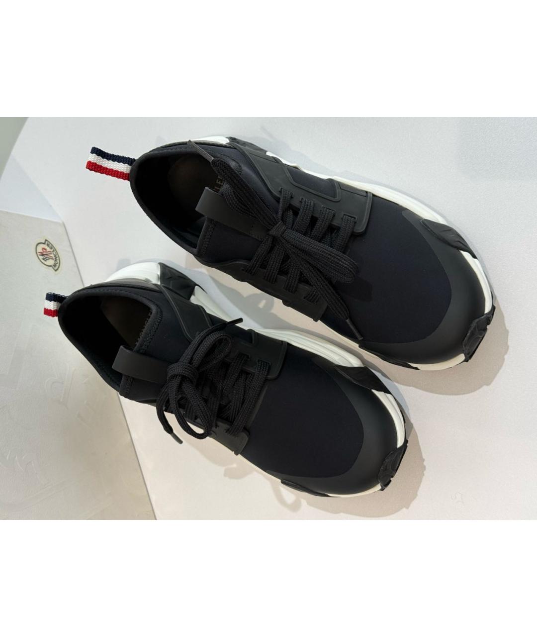 MONCLER Черные низкие кроссовки / кеды, фото 3