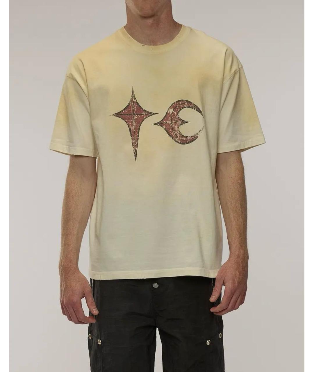 THUG CLUB Бежевая хлопковая футболка, фото 4