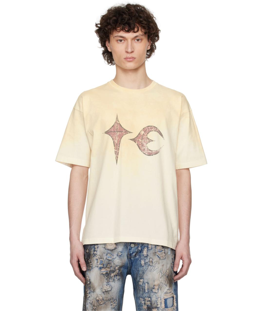 THUG CLUB Бежевая хлопковая футболка, фото 6