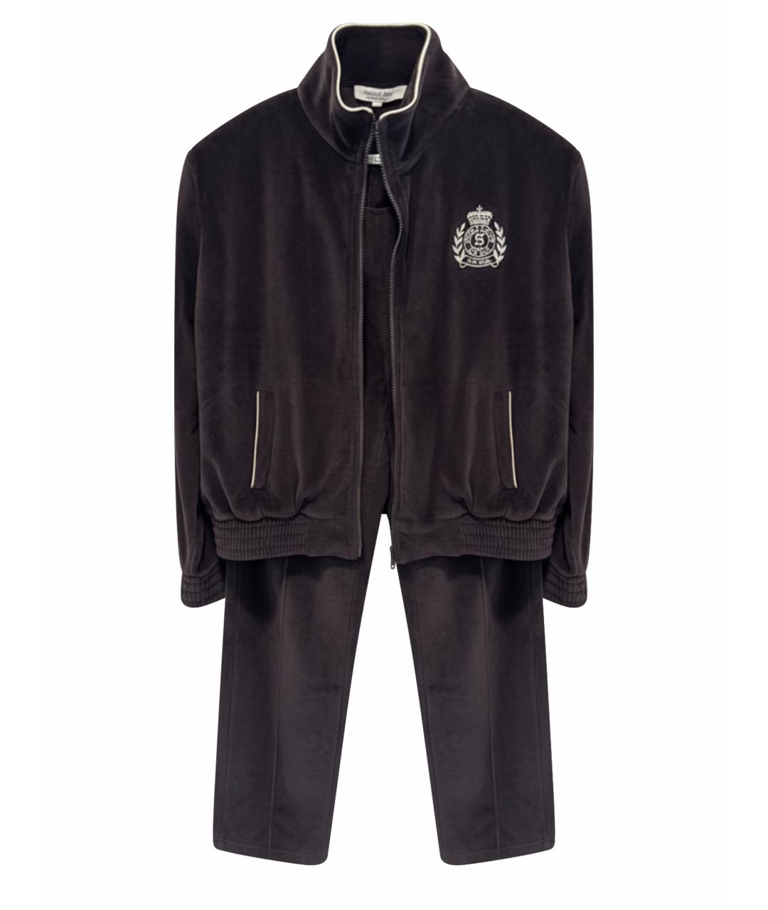 SPORTY AND RICH Коричневый хлопковый костюм с брюками, фото 1