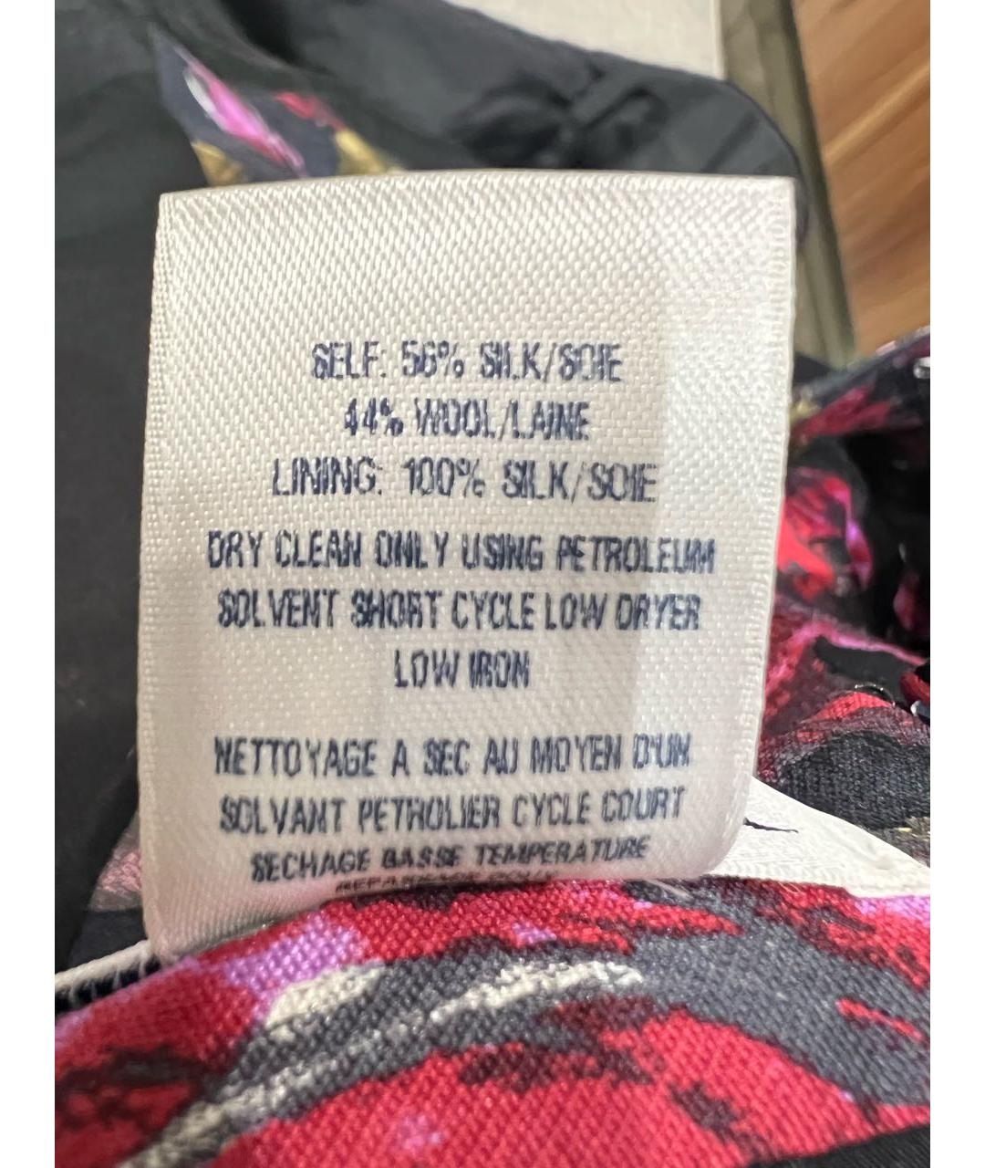 OSCAR DE LA RENTA Мульти шелковое коктейльное платье, фото 4