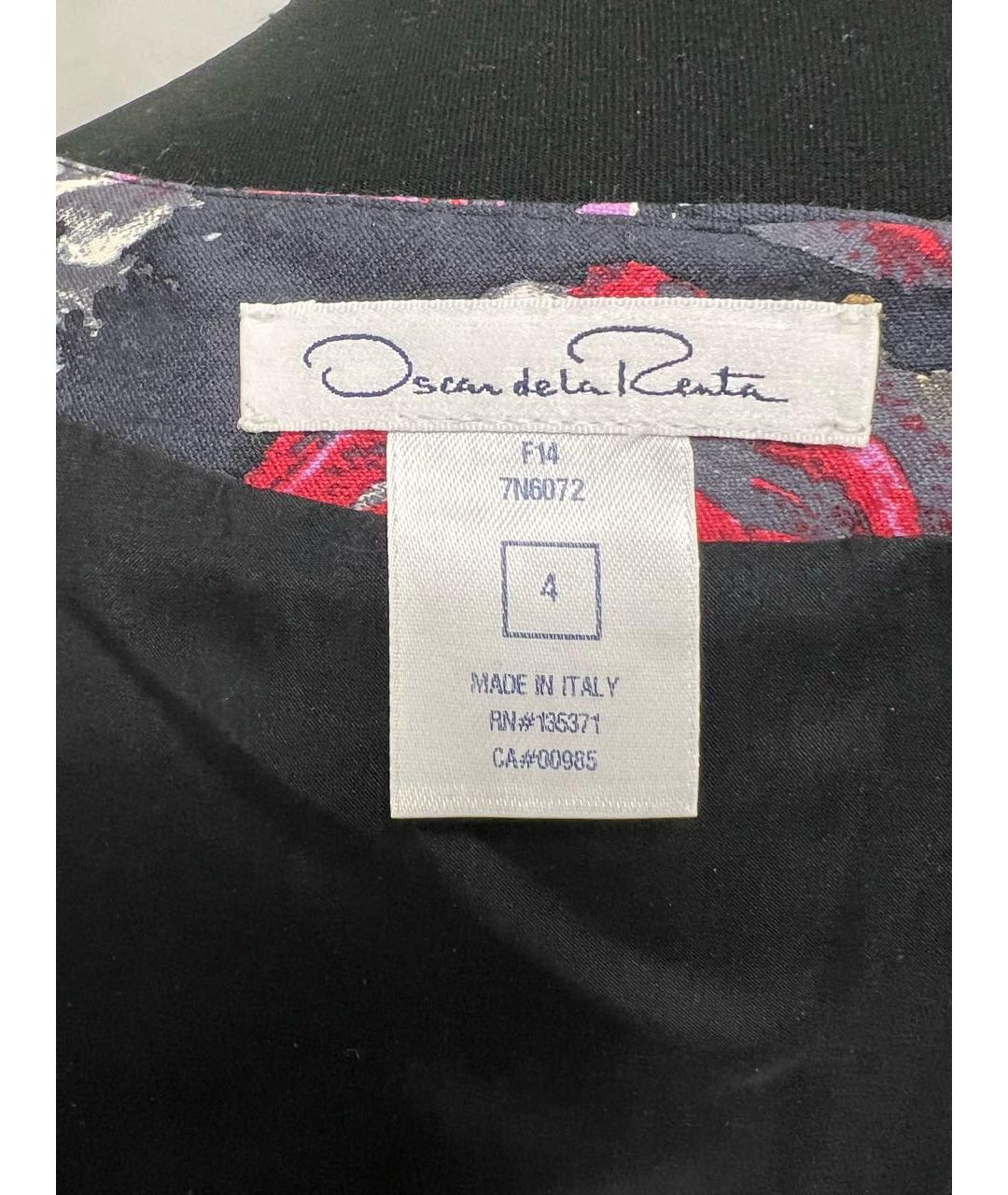 OSCAR DE LA RENTA Мульти шелковое коктейльное платье, фото 3