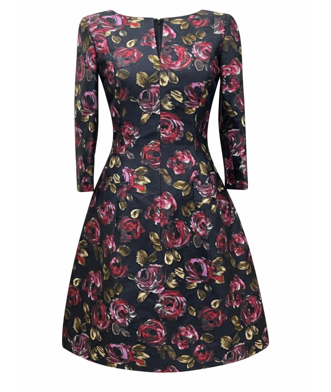 OSCAR DE LA RENTA Мульти шелковое коктейльное платье, фото 1