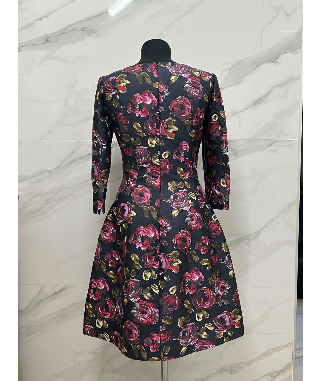 OSCAR DE LA RENTA Мульти шелковое коктейльное платье, фото 2