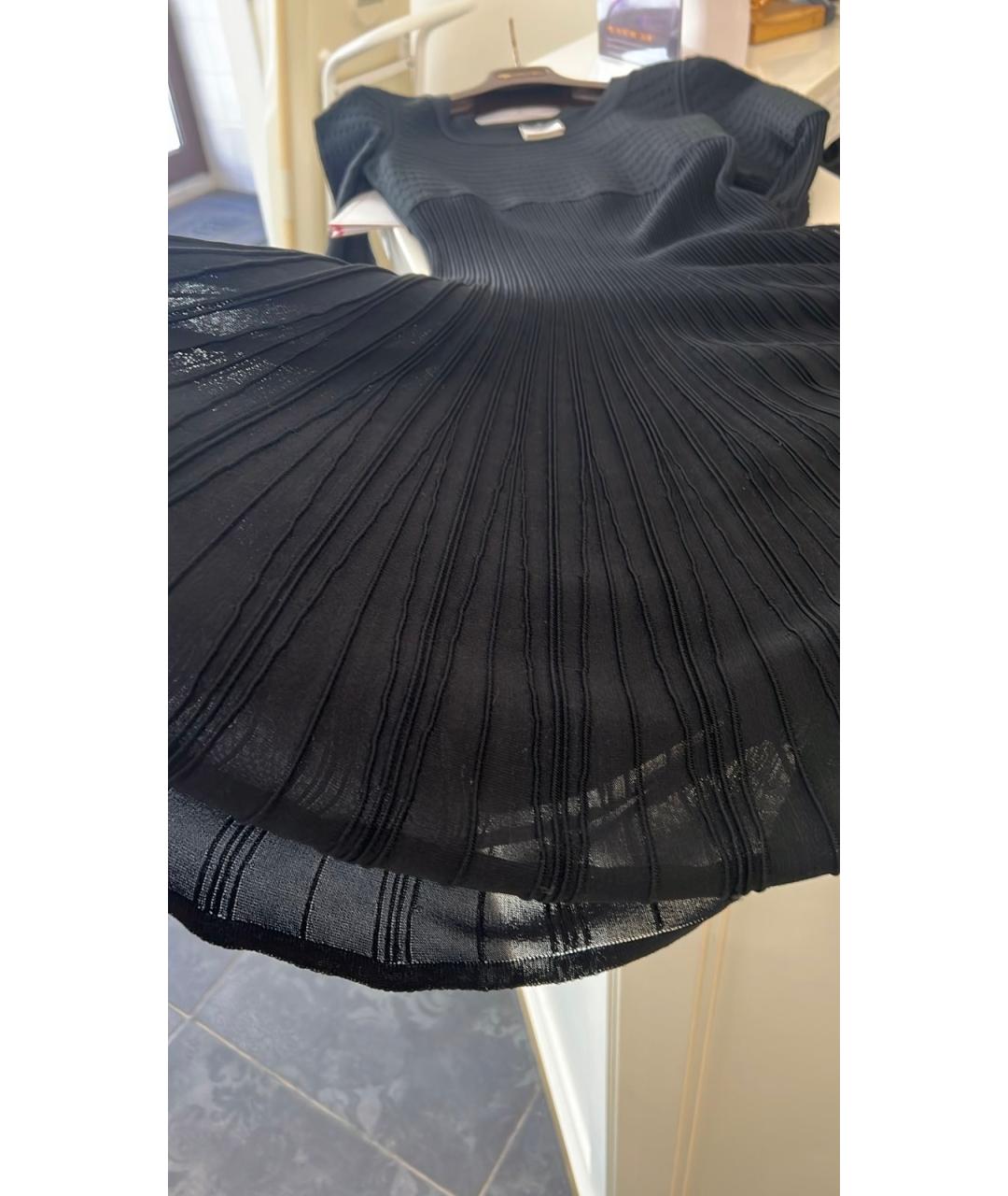 CHANEL Черное вискозное повседневное платье, фото 8