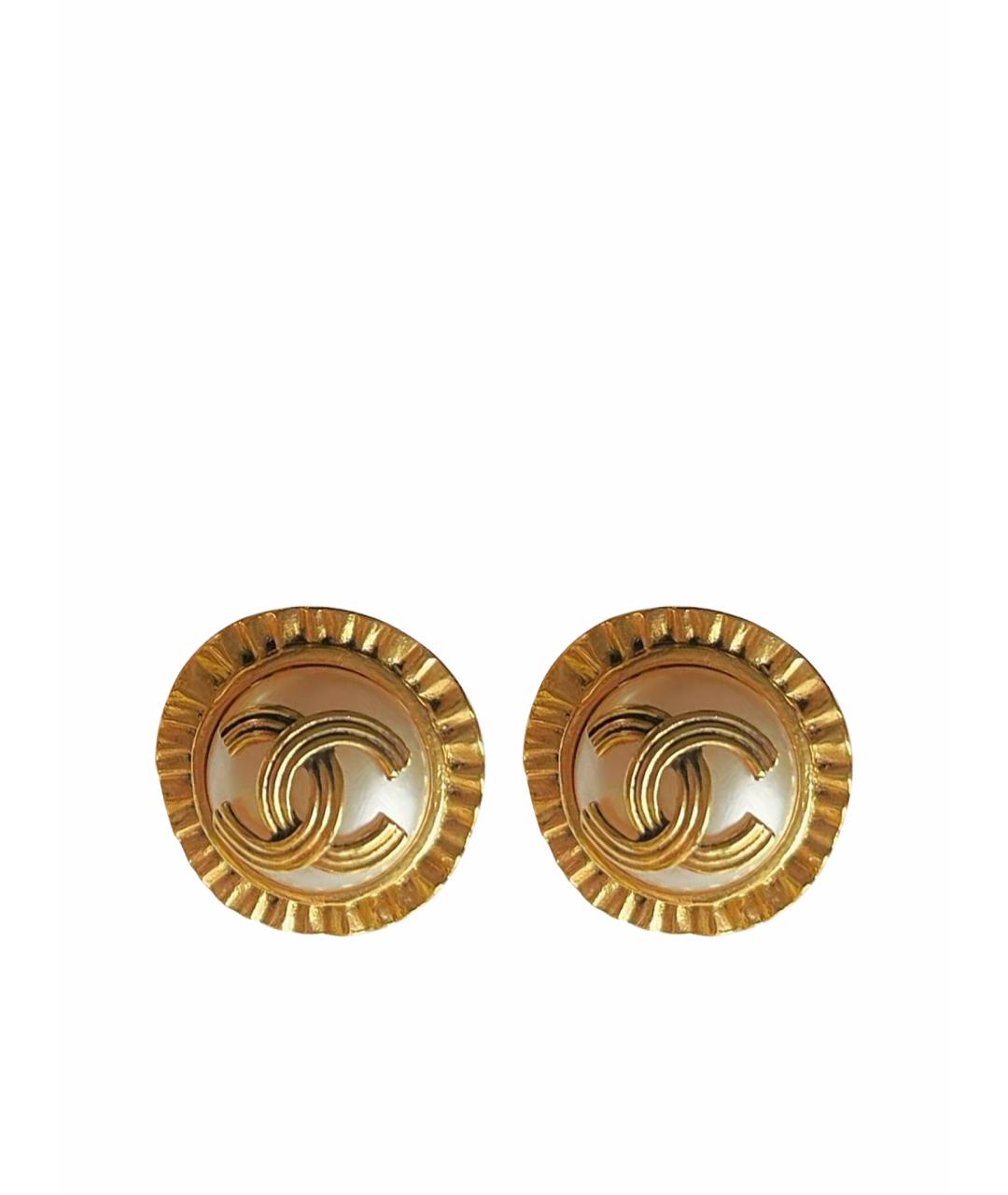 CHANEL Золотые клипсы, фото 1