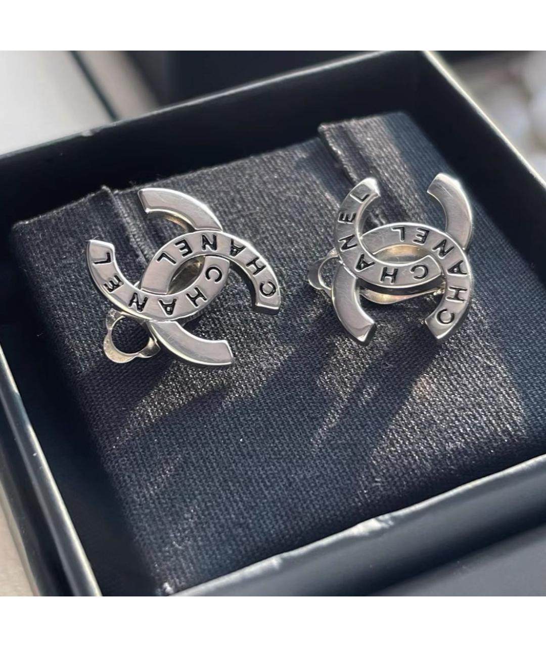 CHANEL Серебряные клипсы, фото 3